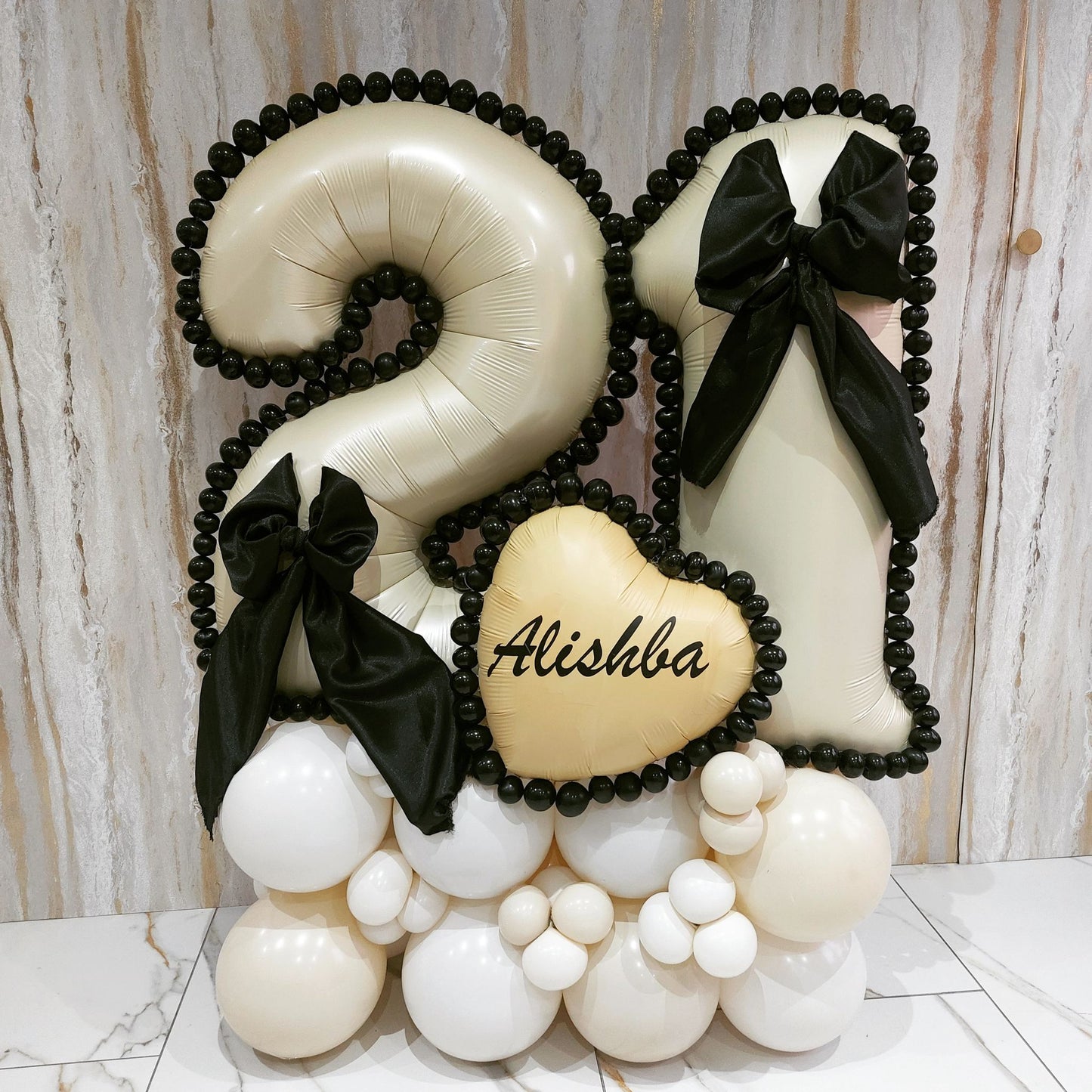 Bows Double Number Balloon Bouquet