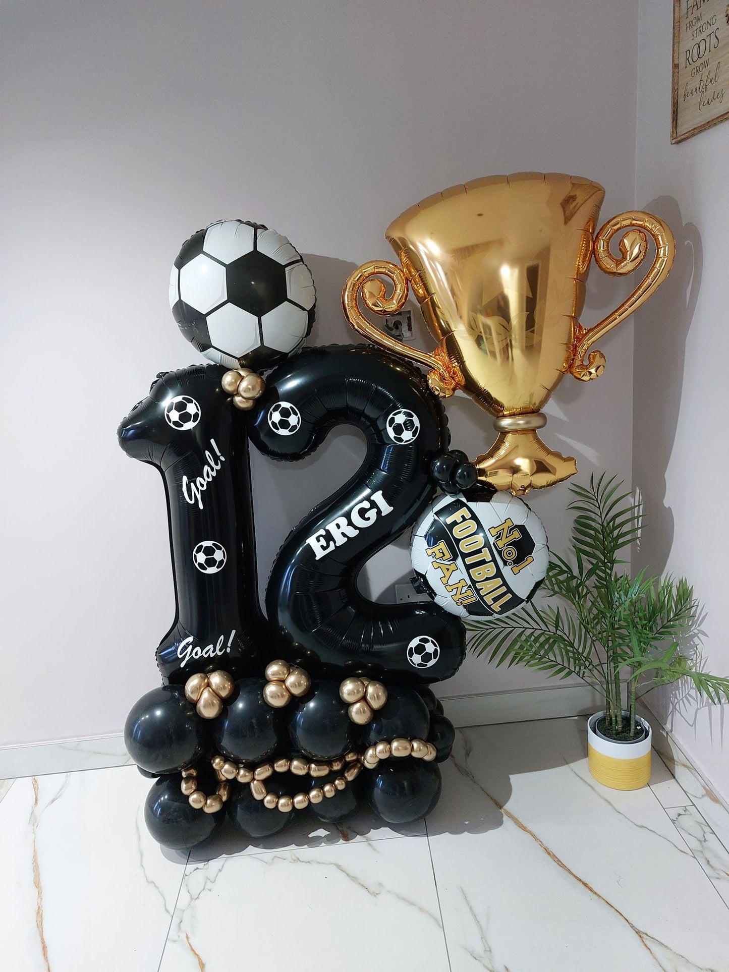 Football Double Number Balloon Bouquet