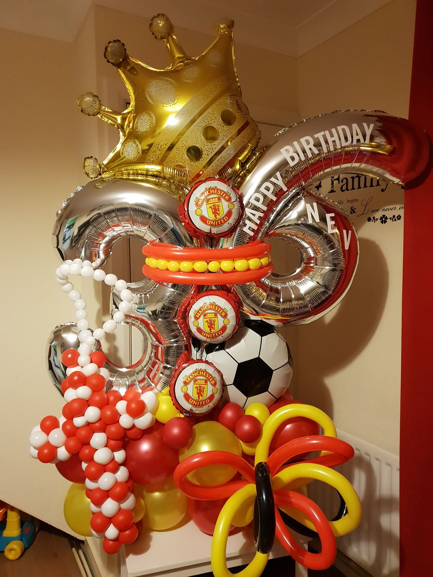 Manchester United Team Double Number Balloon Bouquet