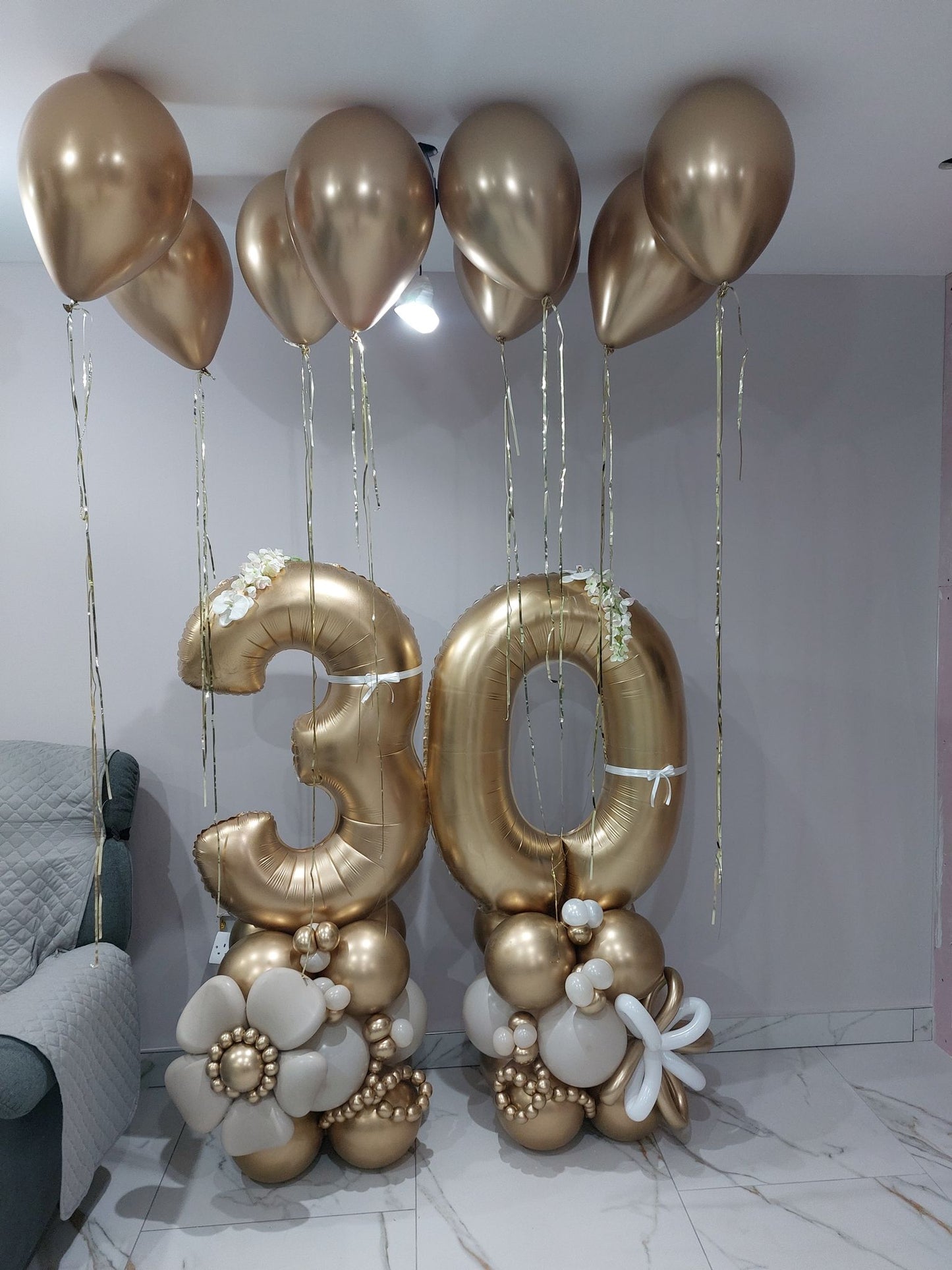 Bush & Gold Balloon Tower