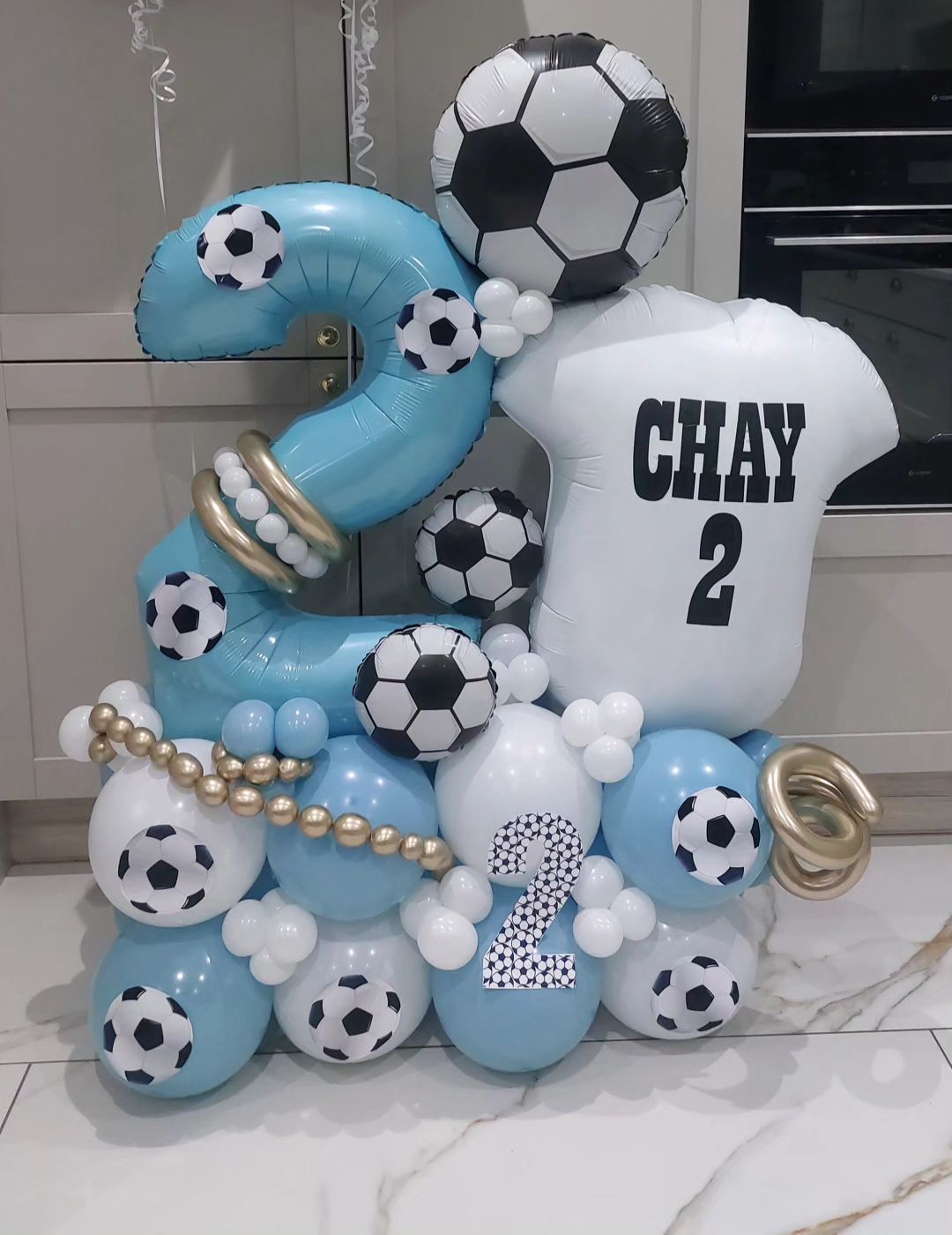 Football Single Number Balloon Bouquet