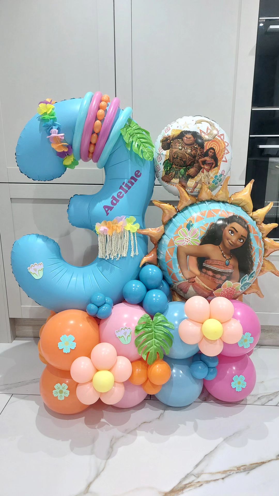 Moana Single Number Balloon Bouquet