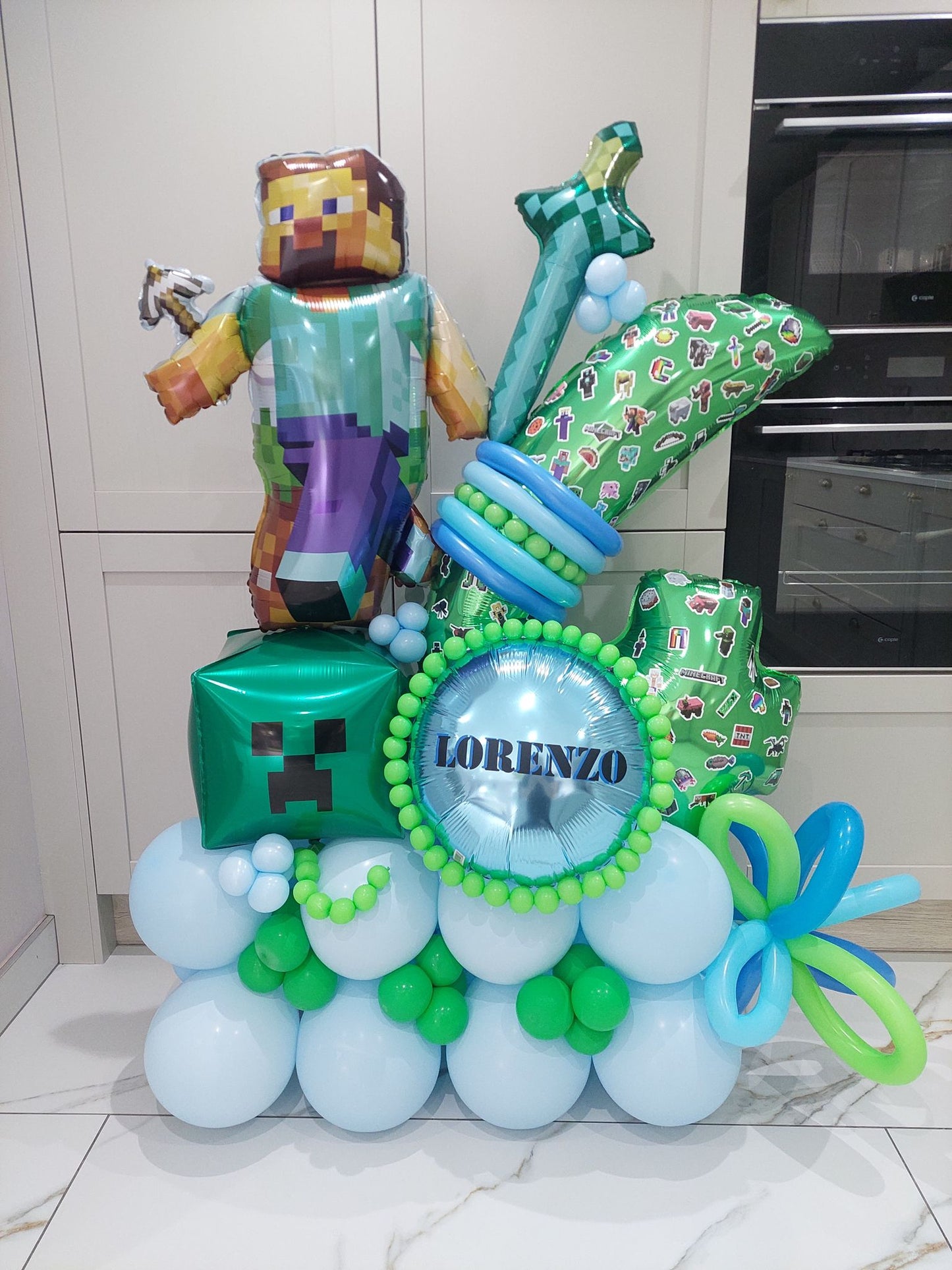 Minecraft Single Number Balloon Bouquet