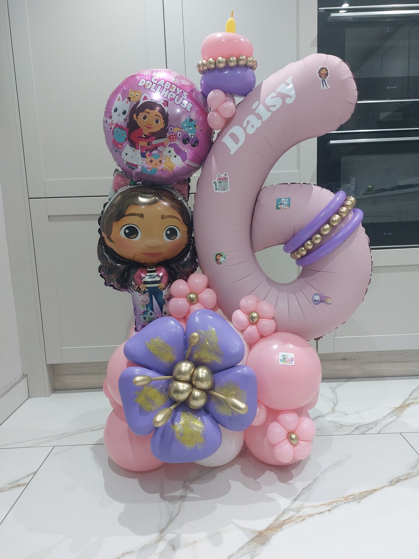 Caddy's Dollhouse Single Number Balloon Bouquet