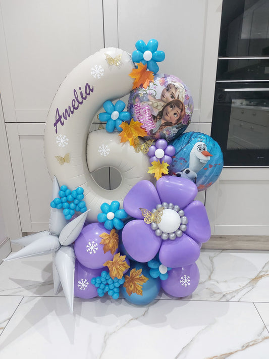 Frozen Single Number Balloon Bouquet