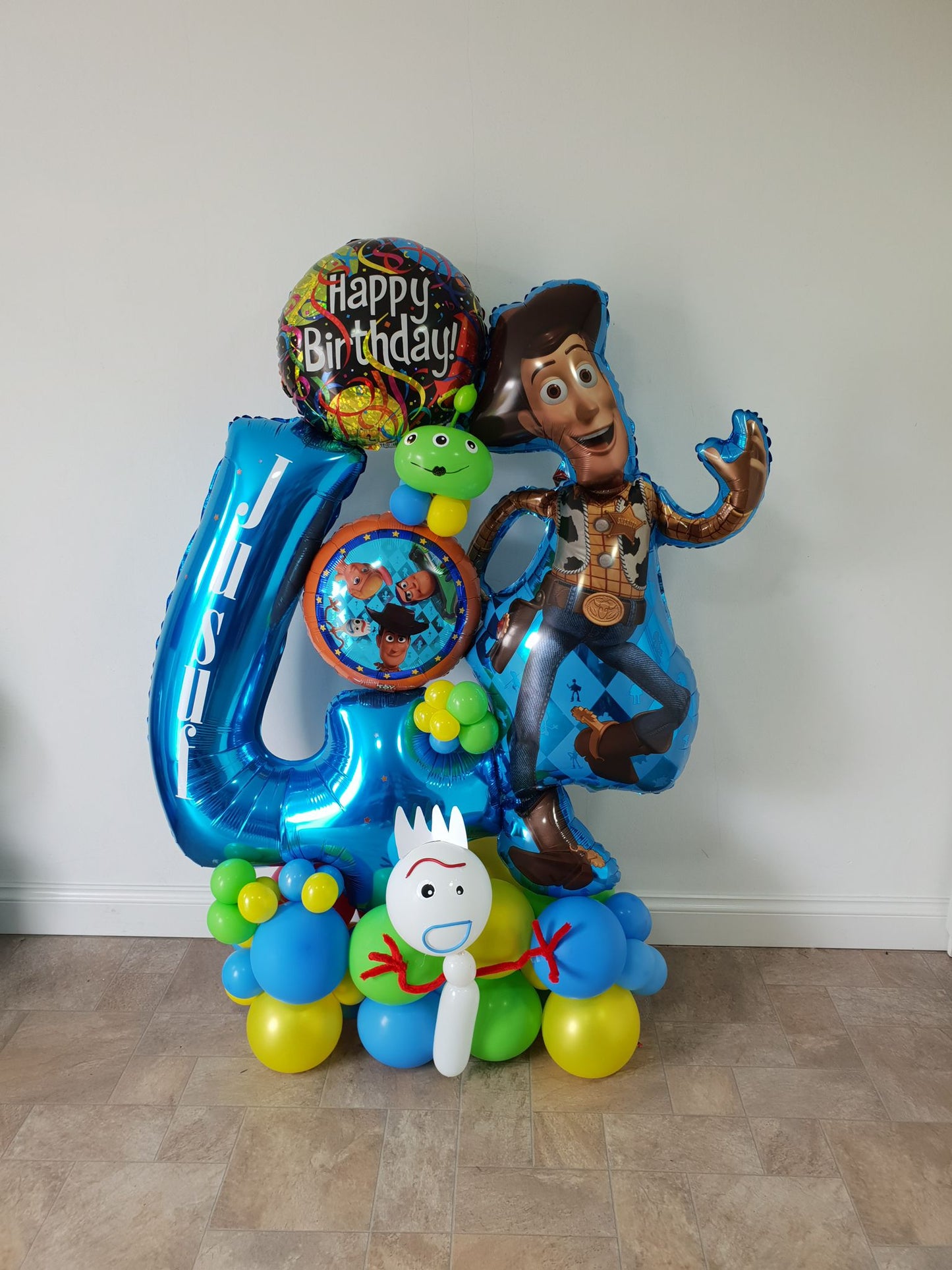 Toy Story Single Number Balloon Bouquet