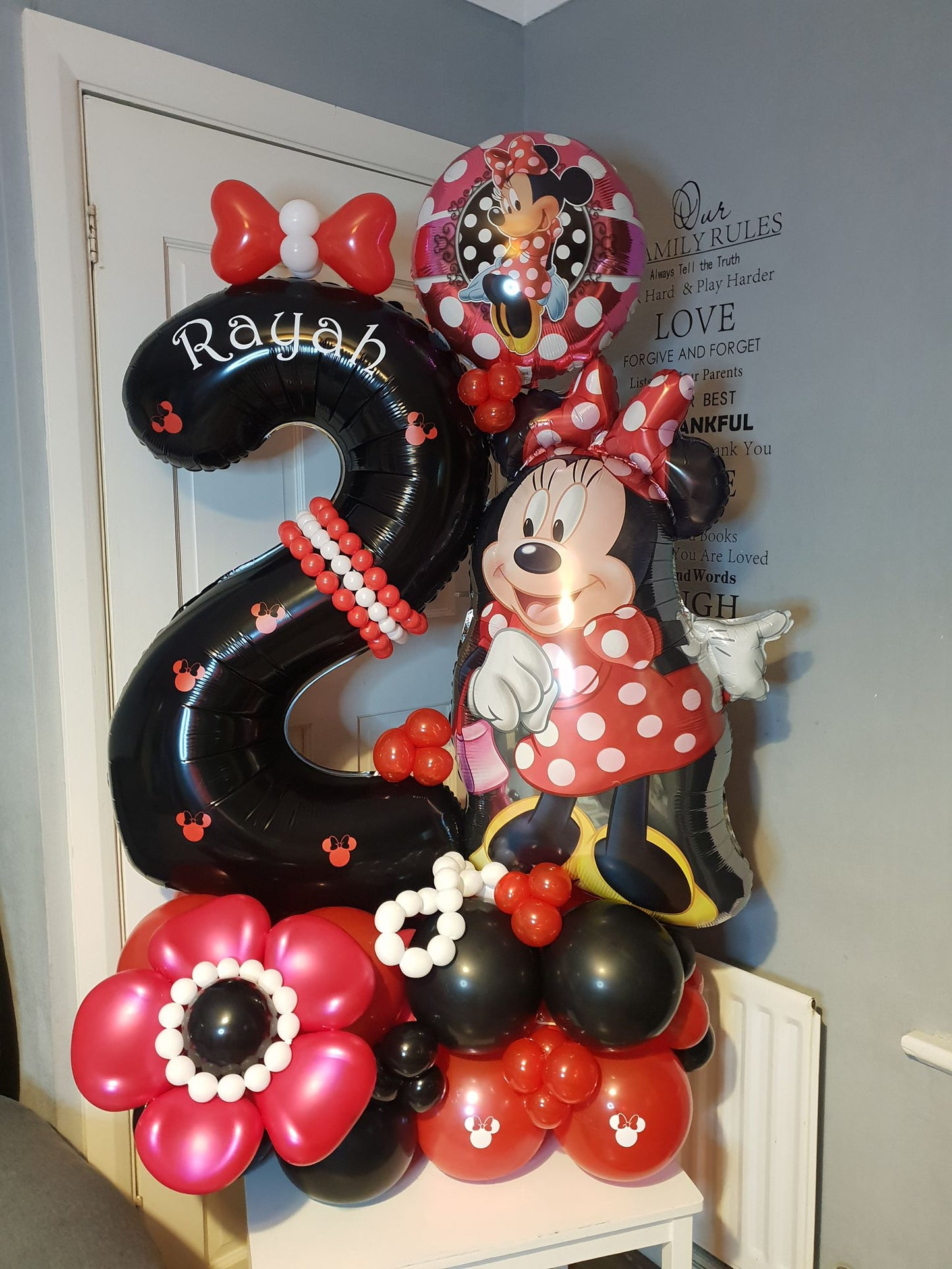 Mine Mouse Single Number Balloon Bouquet