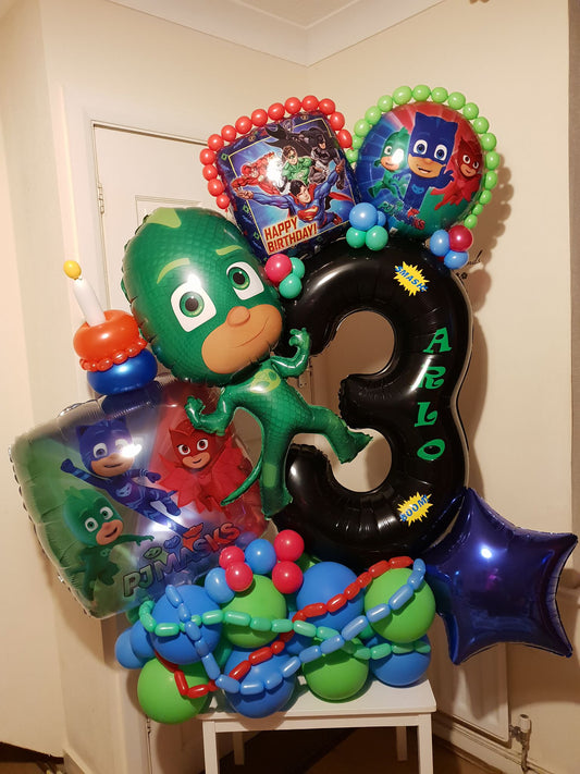 PJ Masks Single Number Balloon Bouquet