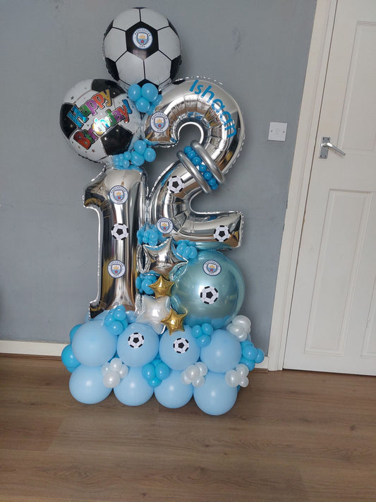 Football Double Number Balloon Bouquet