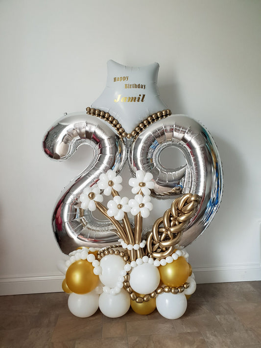 Star Double Number Balloon Bouquet