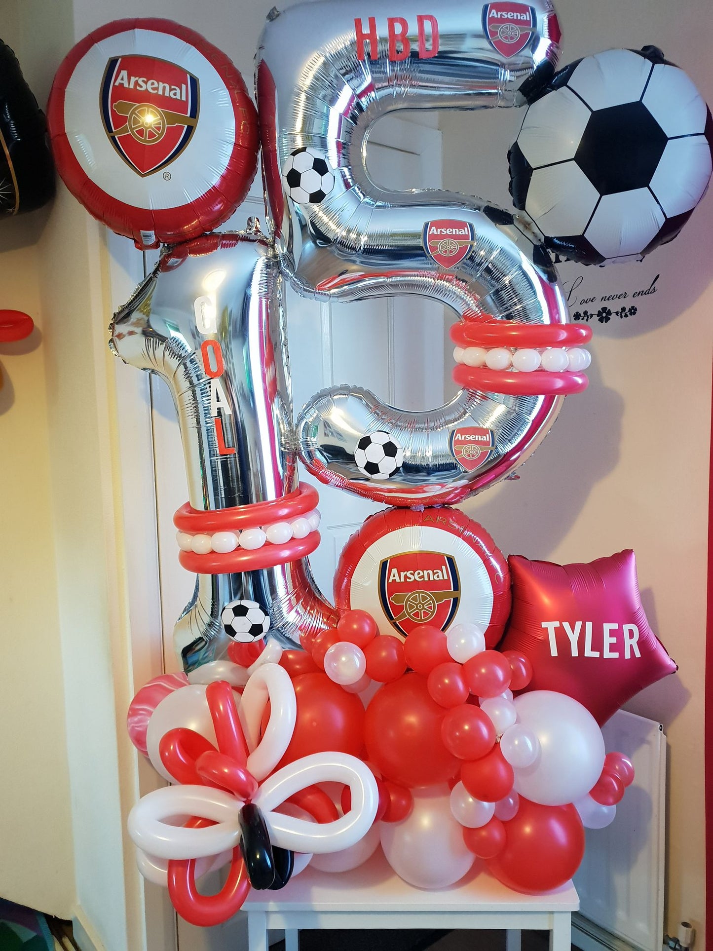 Arsenal Team Double Number Balloon Bouquet