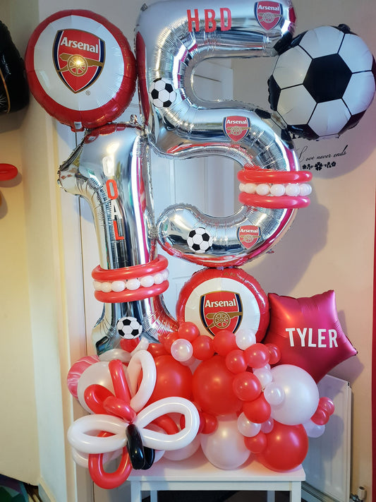 Arsenal Team Double Number Balloon Bouquet