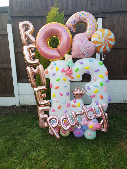 Sweets Double Number Balloon Bouquet