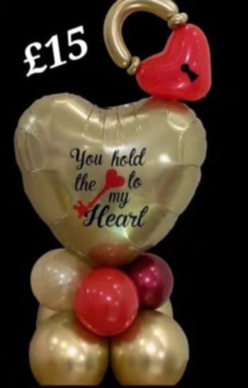Personalised Gold Heart Balloon