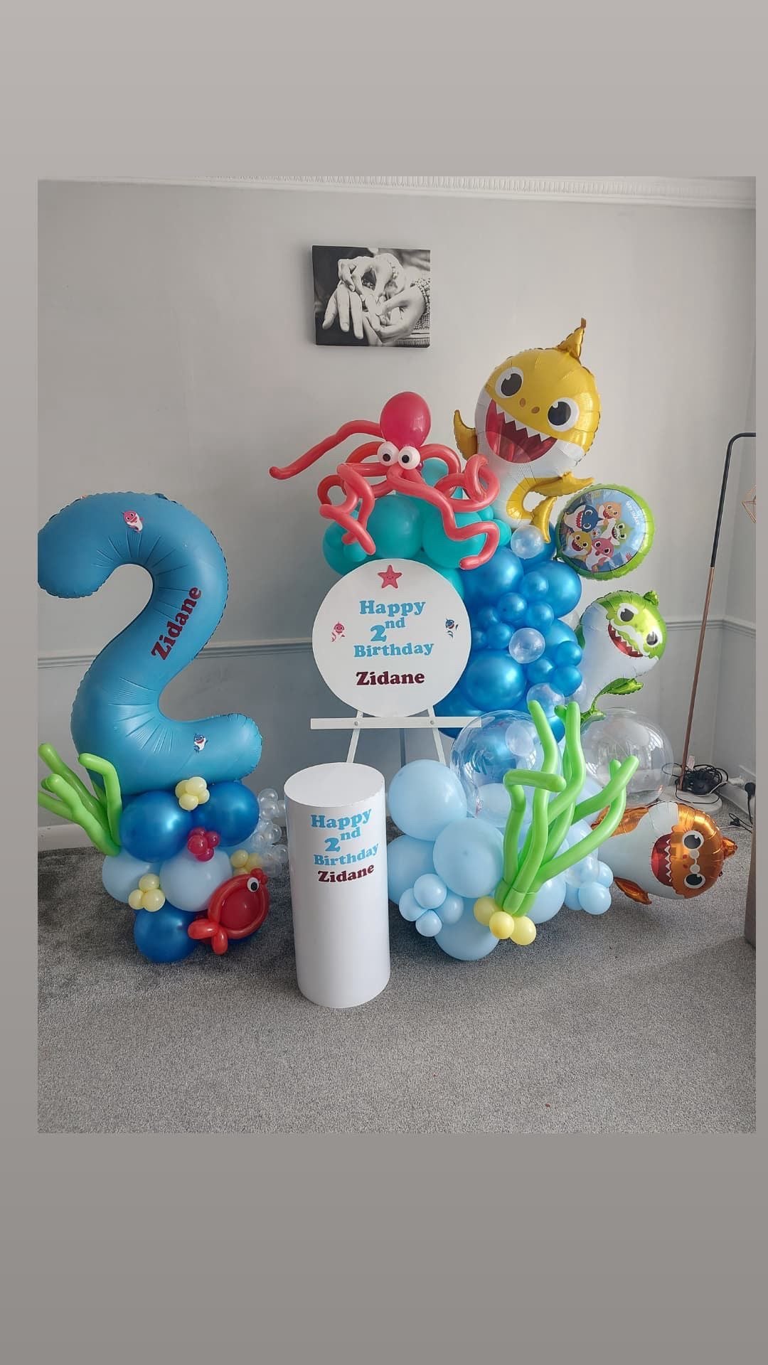 Balloon Set- Cake-Stand-Number & Easel