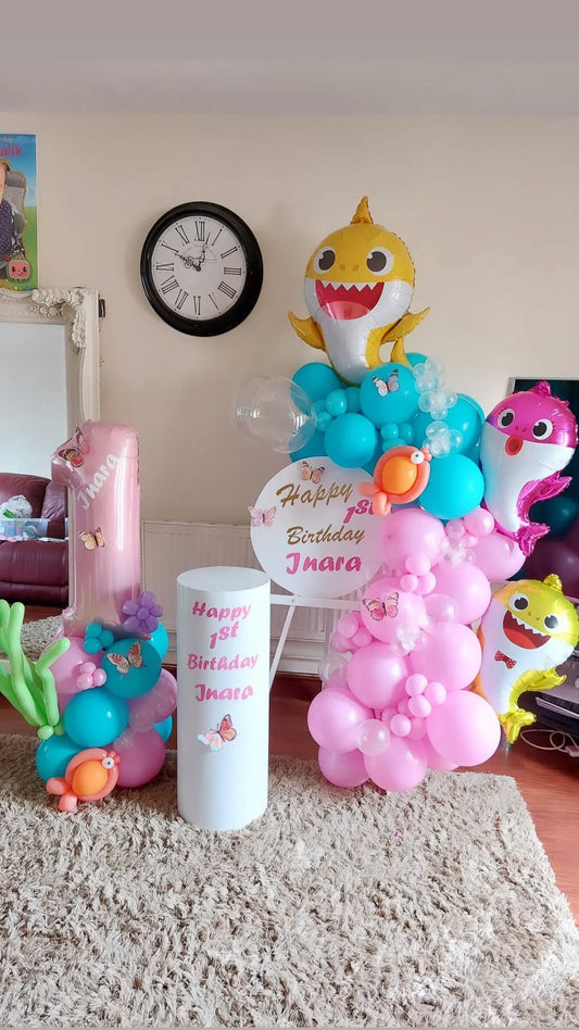 Balloon Set- Cake-Stand-Number & Easel